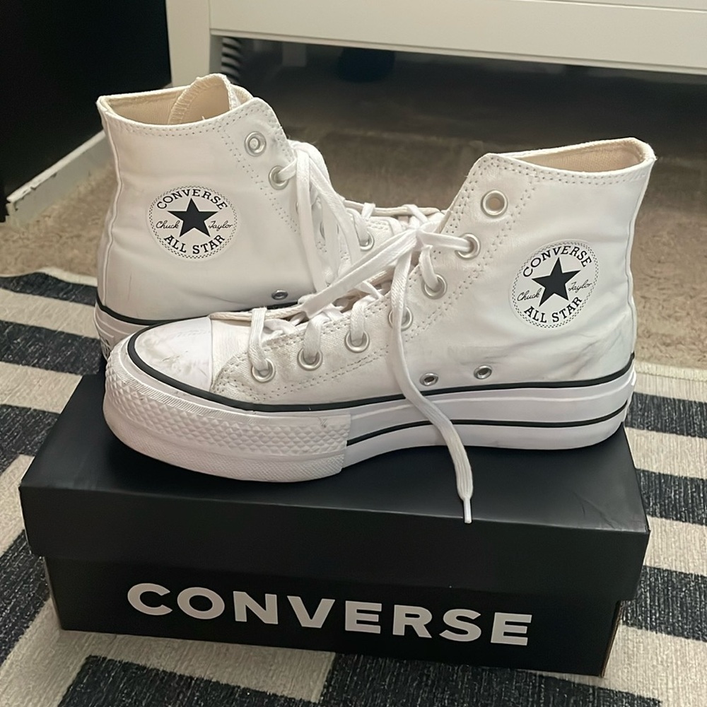 Platform High Top Converse white